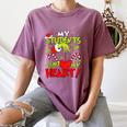 My Students Stole My Heart Teacher Holiday Merry Christmas Women's Comfort Colors T-Shirt Moss My Students Stole My Heart Teacher Holiday Merry Christmas Women's Comfort Colors T-Shirt Moss