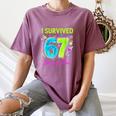 I Survived 67 Days Of School 67 Meme Science Teacher Women's Comfort Colors T-Shirt Moss I Survived 67 Days Of School 67 Meme Science Teacher Women's Comfort Colors T-Shirt Moss