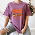 I Teach The Cutest Pumpkins Halloween Teacher Cat Lover Women's Comfort Colors T-Shirt Moss