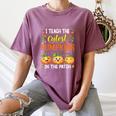 I Teach The Cutest Pumpkins Halloween Teacher Women's Comfort Colors T-Shirt Moss I Teach The Cutest Pumpkins Halloween Teacher Women's Comfort Colors T-Shirt Moss