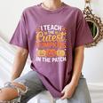 I Teach The Cutest Pumpkins Tshirt Halloween Teacher Women's Comfort Colors T-Shirt Moss I Teach The Cutest Pumpkins Tshirt Halloween Teacher Women's Comfort Colors T-Shirt Moss