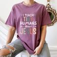 I Teach Tiny Humans About Jesus Teacher Sunday School Faith Women's Comfort Colors T-Shirt Moss I Teach Tiny Humans About Jesus Teacher Sunday School Faith Women's Comfort Colors T-Shirt Moss