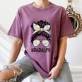 Teacher Para Life Tee Paraprofessional Cute Messy Bun Women's Comfort Colors T-Shirt Moss