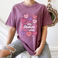 Teacher Positive Affirmations Candy Heart Valentine's Day Women's Comfort Colors T-Shirt Moss