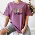 Teaching Is My Jam For Women Teacher Cute Teachers Outfit Women's Comfort Colors T-Shirt Moss Teaching Is My Jam For Women Teacher Cute Teachers Outfit Women's Comfort Colors T-Shirt Moss