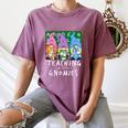 Teaching My Little Gnomies With Gnome For Teacher Women Women's Comfort Colors T-Shirt Moss