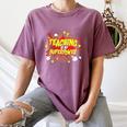 Teaching Is My Superpower Retro Comic Teacher Women's Comfort Colors T-Shirt Moss Teaching Is My Superpower Retro Comic Teacher Women's Comfort Colors T-Shirt Moss