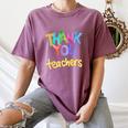 Thank You Teacher Appreciation Graduation Men Women Girls Kids Women's Comfort Colors T-Shirt Moss