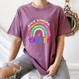 Tiny Human Tamer Watercolor Rainbow Daycare Teacher Women's Comfort Colors T-Shirt Moss Tiny Human Tamer Watercolor Rainbow Daycare Teacher Women's Comfort Colors T-Shirt Moss