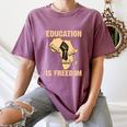 History Education Is Freedom African Map Black Teacher Women's Comfort Colors T-Shirt Moss