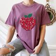 Valentines Day Teacher Hearts Apple Love Teach Women Men Women's Comfort Colors T-Shirt Moss