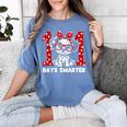 100 Days Smarter 101st Day School Dalmatian Dog Teacher Kids Women's Comfort Colors T-Shirt Blue Jean