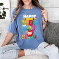 100th Day Of School Teachers Kids Child Happy 100 Days Women's Comfort Colors T-Shirt Blue Jean