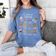 12 Day Of History Teacher Christmas Social Studies Student Women's Comfort Colors T-Shirt Blue Jean