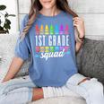1st Grade Squad Back To School First Grade Teacher Boy Girl Women's Comfort Colors T-Shirt Blue Jean
