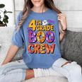4th Grade Boo Crew Ghost Halloween Teacher Costume Women's Comfort Colors T-Shirt Blue Jean