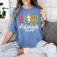 4th Grade Rocks ABCD Back To School Rock Teachers Women's Comfort Colors T-Shirt Blue Jean
