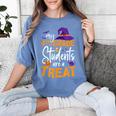 My 4th Grade Students Are a Treat Teacher Halloween Witch For Men Women Kids Women's Comfort Colors T-Shirt Blue Jean My 4th Grade Students Are a Treat Teacher Halloween Witch For Men Women Kids Women's Comfort Colors T-Shirt Blue Jean