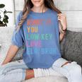 Admit It You Low Key Love ELA Bruh English Teacher Women's Comfort Colors T-Shirt Blue Jean