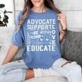Advocate Support Accept Educate Special Education Teacher Women's Comfort Colors T-Shirt Blue Jean Advocate Support Accept Educate Special Education Teacher Women's Comfort Colors T-Shirt Blue Jean