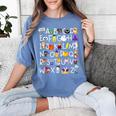 Alphabet ABCs Halloween Characters Kindergarten Teacher Kids Women's Comfort Colors T-Shirt Blue Jean Alphabet ABCs Halloween Characters Kindergarten Teacher Kids Women's Comfort Colors T-Shirt Blue Jean