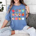 Art Apples Back To School For Teacher Student Women's Comfort Colors T-Shirt Blue Jean