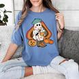 Art Teacher Painting Brushes Retro Pumpkin Ghost Artist Women's Comfort Colors T-Shirt Blue Jean