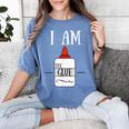 Art Teacher T-Shirt I Am The Glue Women's Comfort Colors T-Shirt Blue Jean