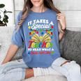 Autism Awareness Teacher Shirts It Takes A Special Teacher Women's Comfort Colors T-Shirt Blue Jean