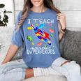 Autism Awareness Teacher I Teach Awesome Superheroes Women's Comfort Colors T-Shirt Blue Jean Autism Awareness Teacher I Teach Awesome Superheroes Women's Comfort Colors T-Shirt Blue Jean