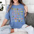 Back To School Kindergarten Teacher ABCs Animals Alphabet Women's Comfort Colors T-Shirt Blue Jean