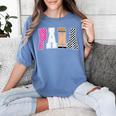 Back To School Teacher Para Preppy Checkered Para Life Women's Comfort Colors T-Shirt Blue Jean