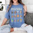 How To Become A Better Reader Animals Reading Teacher Women's Comfort Colors T-Shirt Blue Jean