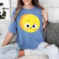 The Big Cheese Good Egg Teacher Halloween Costume Food Group Women's Comfort Colors T-Shirt Blue Jean