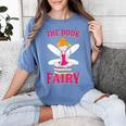 The Book Fairy Reading Teacher Librarian T-Shirt Women's Comfort Colors T-Shirt Blue Jean