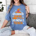 My Broom Broke So Now I Teach Halloween Teacher Women's Comfort Colors T-Shirt Blue Jean My Broom Broke So Now I Teach Halloween Teacher Women's Comfort Colors T-Shirt Blue Jean