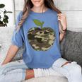 Camo Apple Camouflage Clothing School Student Camo Teacher Men Women Kids Women's Comfort Colors T-Shirt Blue Jean