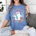 You Can't Scare Me I'm A Teacher Ghost Happy Halloween Women's Comfort Colors T-Shirt Blue Jean