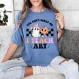 You Can't Scare Me I Teach Art Retro Teacher Ghost Halloween Women's Comfort Colors T-Shirt Blue Jean