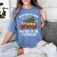 Christmas Teacher Squad Festive Car Tree Lights Xmas Women's Comfort Colors T-Shirt Blue Jean