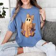 Coquette Music Note Patchwork Ghost Music Teacher Halloween Women's Comfort Colors T-Shirt Blue Jean Coquette Music Note Patchwork Ghost Music Teacher Halloween Women's Comfort Colors T-Shirt Blue Jean