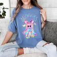 Cute Ghost Book Reading Halloween Teacher Top Girls Women Women's Comfort Colors T-Shirt Blue Jean