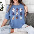 Cute Ghost Cat Playing Musical Halloween Music Teacher Women's Comfort Colors T-Shirt Blue Jean Cute Ghost Cat Playing Musical Halloween Music Teacher Women's Comfort Colors T-Shirt Blue Jean