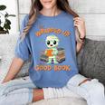 Cute Halloween Teacher Librarian Mummy Reading Books Women's Comfort Colors T-Shirt Blue Jean Cute Halloween Teacher Librarian Mummy Reading Books Women's Comfort Colors T-Shirt Blue Jean