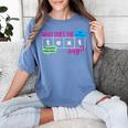 What Does The Text Say Text Evidence Reading Teacher For Men Women Women's Comfort Colors T-Shirt Blue Jean