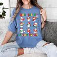 What Are We Doing Today PE Teacher Snowman Christmas Women's Comfort Colors T-Shirt Blue Jean What Are We Doing Today PE Teacher Snowman Christmas Women's Comfort Colors T-Shirt Blue Jean