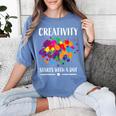 Dot Day Shirt Women Men Kids Girls Boys Teacher 2024 Dot Day Women's Comfort Colors T-Shirt Blue Jean
