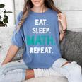 Eat Sleep Math Repeat Math Teacher Men Women Girls Kids Women's Comfort Colors T-Shirt Blue Jean