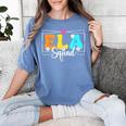 ELA Squad Teacher Back To School English Language Arts Women's Comfort Colors T-Shirt Blue Jean