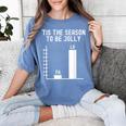 Fa La 8 Math Pun Math Teacher Christmas Women's Comfort Colors T-Shirt Blue Jean